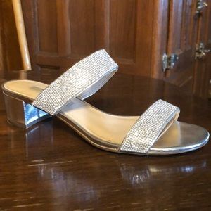 Nina Georgea Block Heel Dress Sandals, Rhinestone